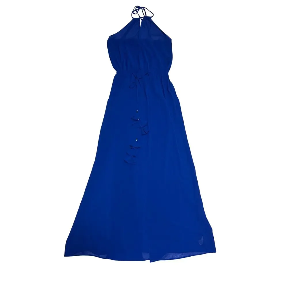 Ramy Brook Halter Neck Blue Swim Cover Up Tie Waist size Medium